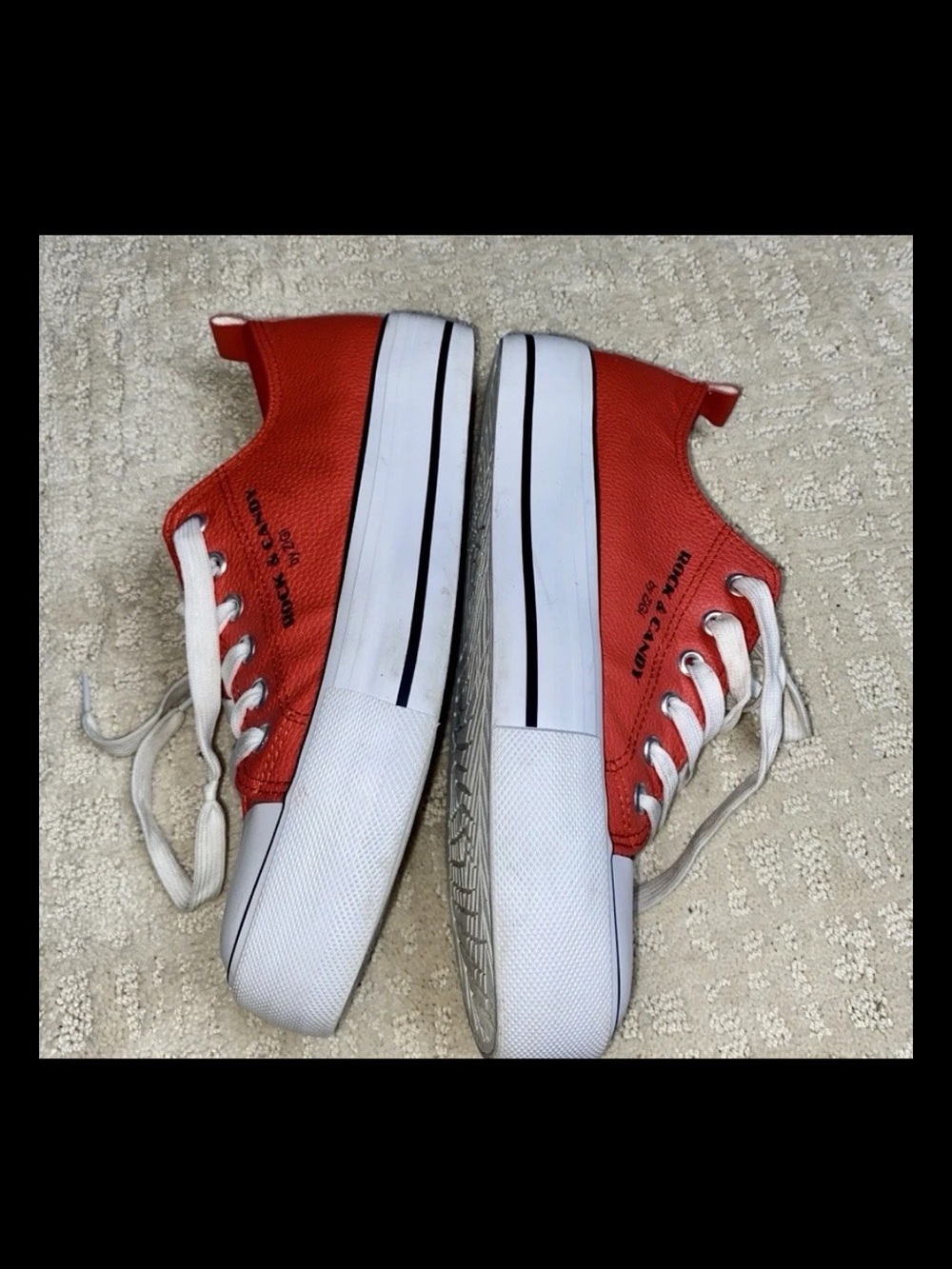 Rock & Candy By Zigi Womens Low Top Canvas Slip On Red Size 9.5